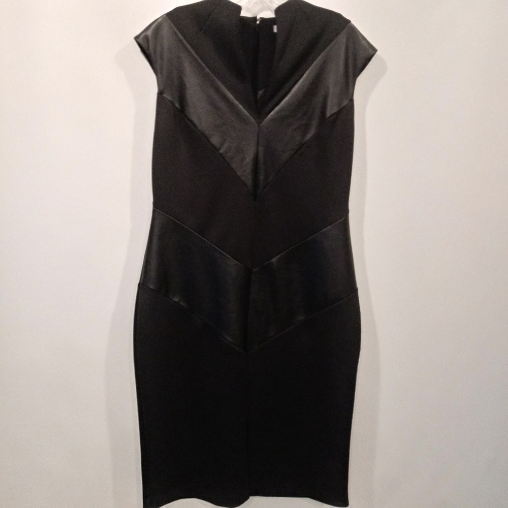 New York & Co Sz L Black Bodycon Dress